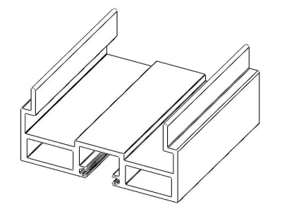 Aluminum Extruded Male Half MOD AL-0116sh Low-poly 3D model