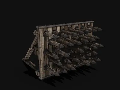 FIGHTING ARENA FIGHT BATTLE MEDIEVAL WAR TRAP BUILDER COLLECTION Low-poly 3D model