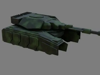 Sci-Fi Military Tank - Low Poly - Game Ready - PBR Low-poly 3D model