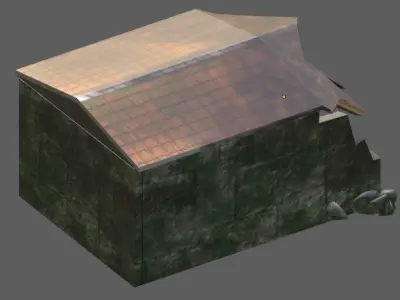 hangar building with roof Free low-poly 3D model