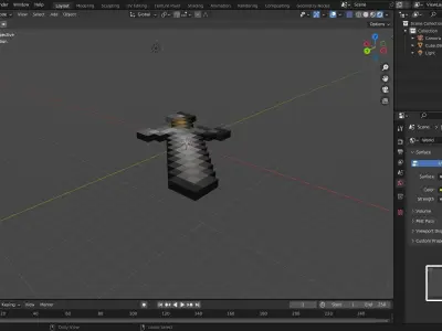 Minecraft stone sword Free low-poly 3D model
