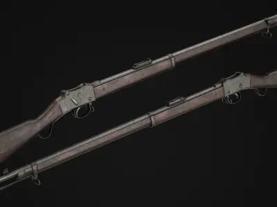 PBR British Martini-Henry Low-poly 3D model