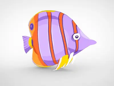 Fish Sea Collection 3 Low-poly 3D model