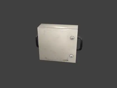 Old panel electric Low-poly 3D model