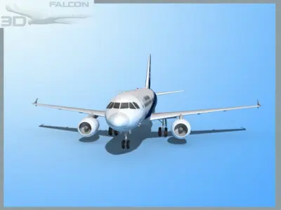 Falcon3D A319 All Nippon Airways 3D model
