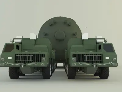Soviet MAZ-7910 cargo 3D model