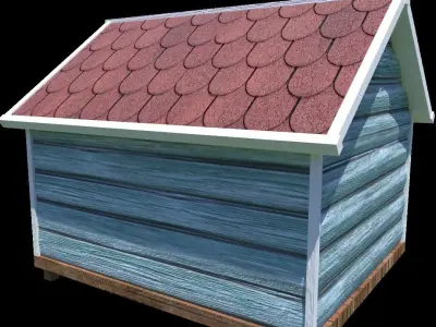 Classic Dog House Free low-poly 3D model