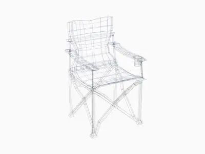 Outdoor chair Low-poly 3D model