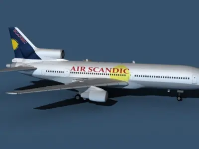 Lockheed L-1011-50 Air Scandic 3D model