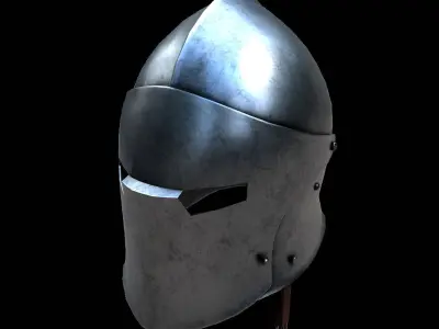 Knight Helmet Low-poly 3D model