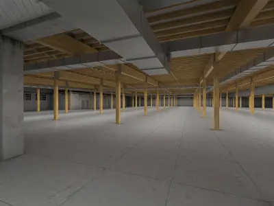 Industrial Building Interior 02 Low-poly 3D model