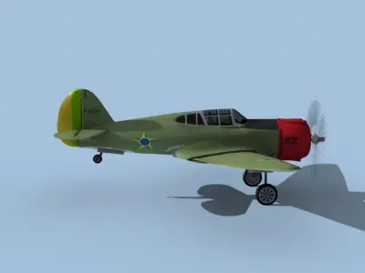 Curtiss H-75C Mohawk V19 Brazil 3D model