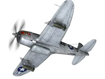 Republic P-47 Thunderbolt - Daddy Rabbit 3D model