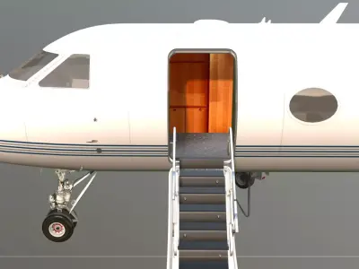 Private Jet G450 Low-poly 3D model