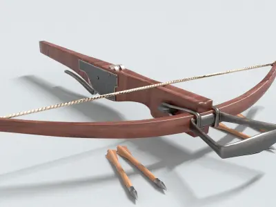laos Game Crossbow Low-poly 3D model