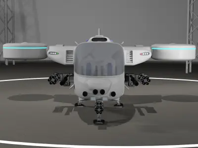 TiltRotor Quadcopter 3D model