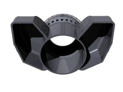 secondary gun barbet rear 3D print model