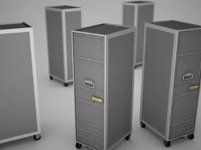 Low Poly Aircraft Trolley Low-poly 3D model