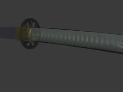 Katana samurai sword Free low-poly 3D model