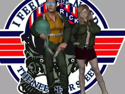 TOPGUN TOON DIORAMA 3D print model