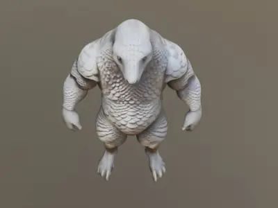 humonoid pangolin 3D model
