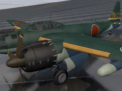 Yokosuka P1Y1 Ginga - aka Frances 3D model