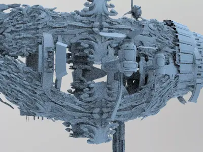 Gilgamesh airship cylinder ship 3D model