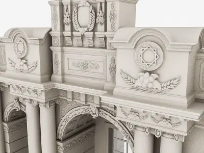 Classic Building Door System 2 3D model