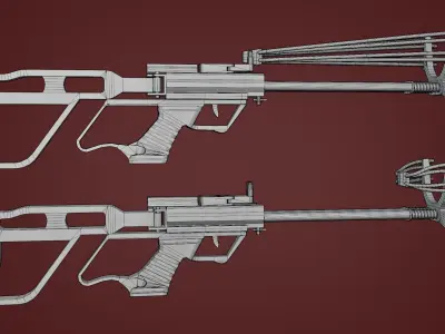 Slingshot pair of rifles Free low-poly 3D model