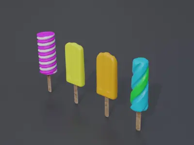 Ice Cream Low-poly 3D model