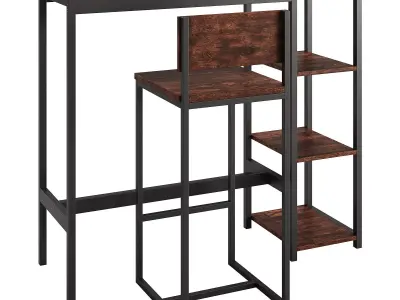 Berkeley Bar Counter Brooklyn Bar Stool Free 3D model