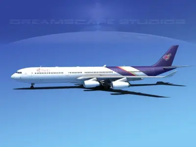 Airbus A340-600 Thai 3D model