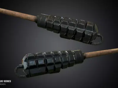 Baldari Grenade - WWI Grenade Series Game Ready Low-poly 3D model
