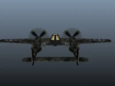 Army Aircraft Low-poly 3D model