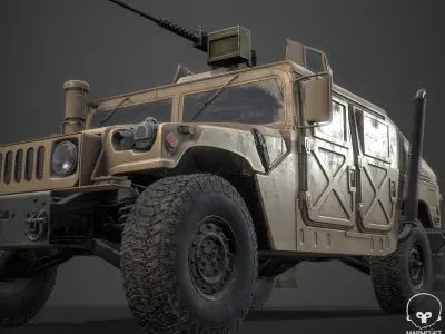 HMMWV Low-poly 3D model
