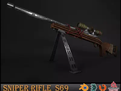 S69 Sniper Rifle 3D model