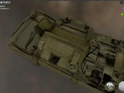 bag luggage Low-poly 3D model