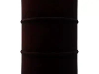 Rusty Metal Barrel Reddish Brown 3D Model 3D model