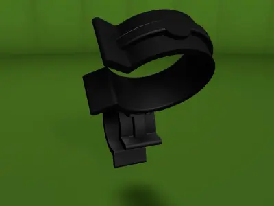 Rotating hose or wire clip Low-poly 3D model