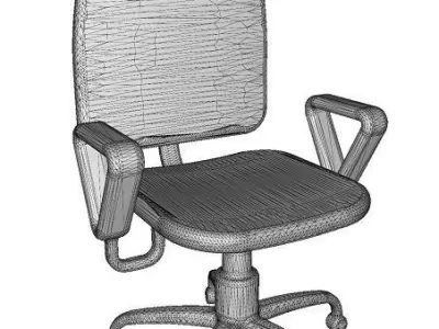 Classic Office Chair Low-poly 3D model