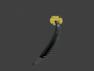 Red Katana Zoro Free 3D model