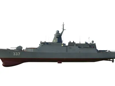 20385 project Gremyashchiy class corvette 3D model