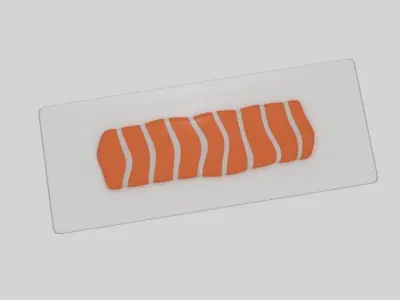  Salmon Fillet  Low-poly 3D model