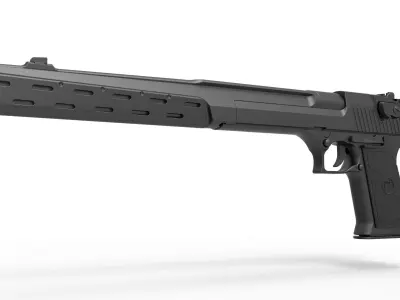 Pistol from the movie The Punisher 1989 3D model