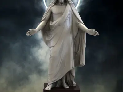 Jesus Statue 3D model purchase