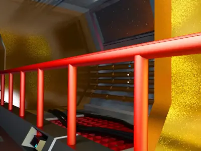 3D Model Spaceship corridor 3D model