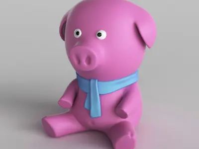 Toy Pig Animal Character 3D model 3D model