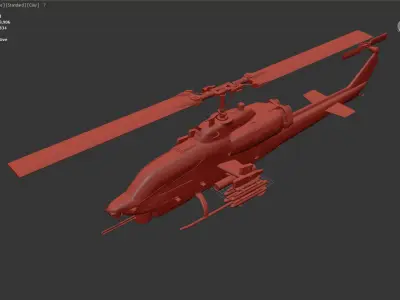 ah1w Helicopter 3D print model