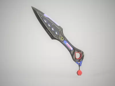 Sci-Fi Knife - Kunai 3D model