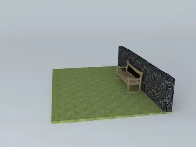 Wooden Bench  Free 3D model
